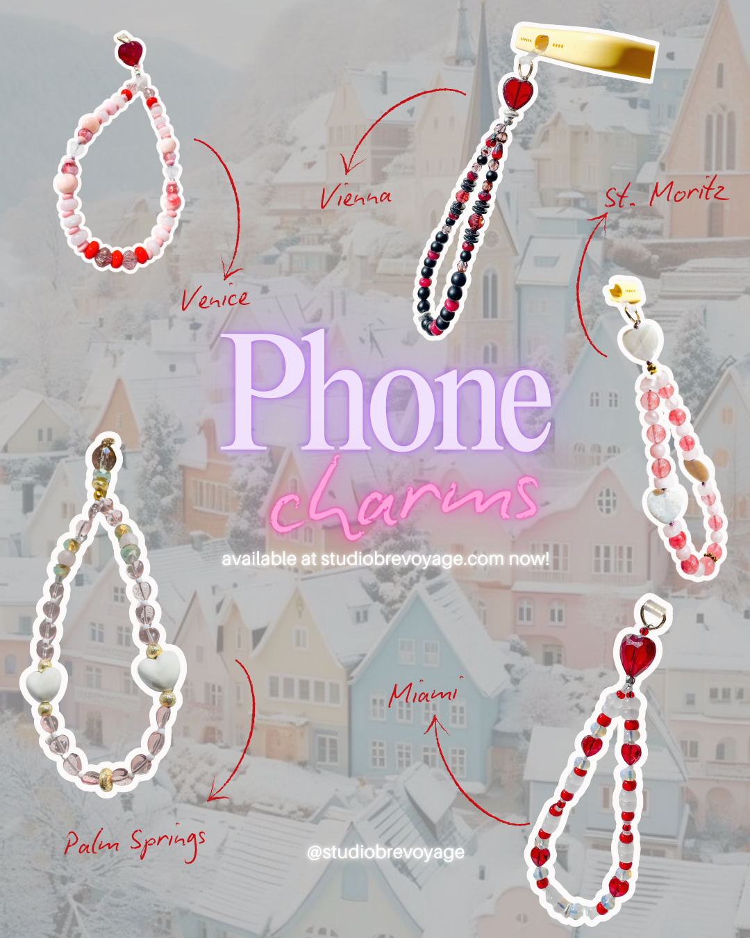 Palm Springs Phone Charm